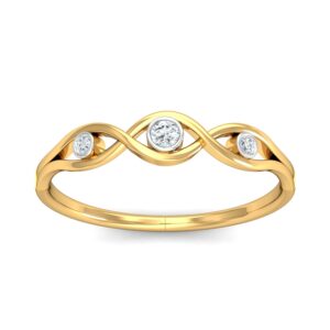 18K Gold Dazzling Diamond Ring