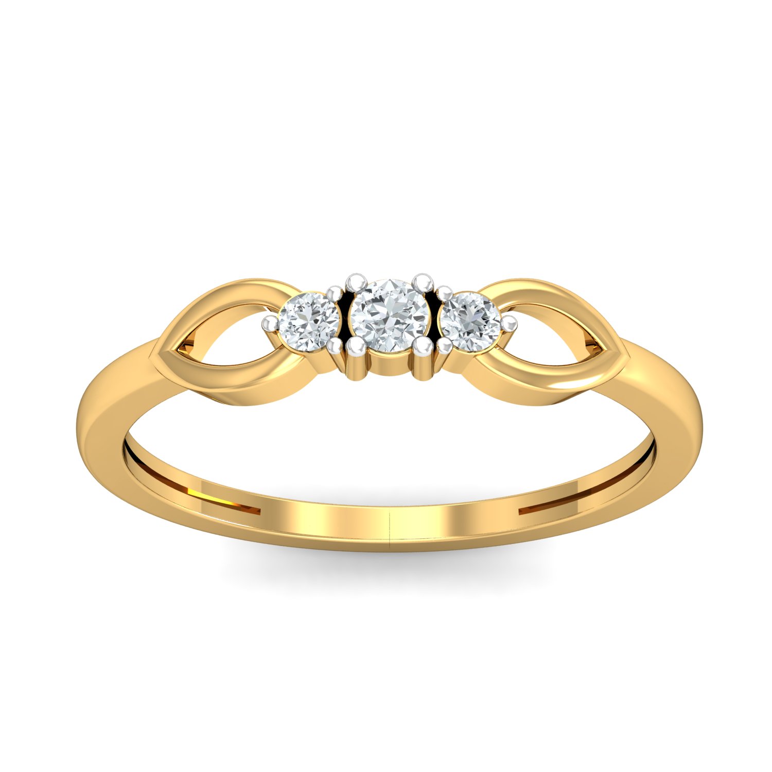 18K Gold Bow Design Ring - Image 2