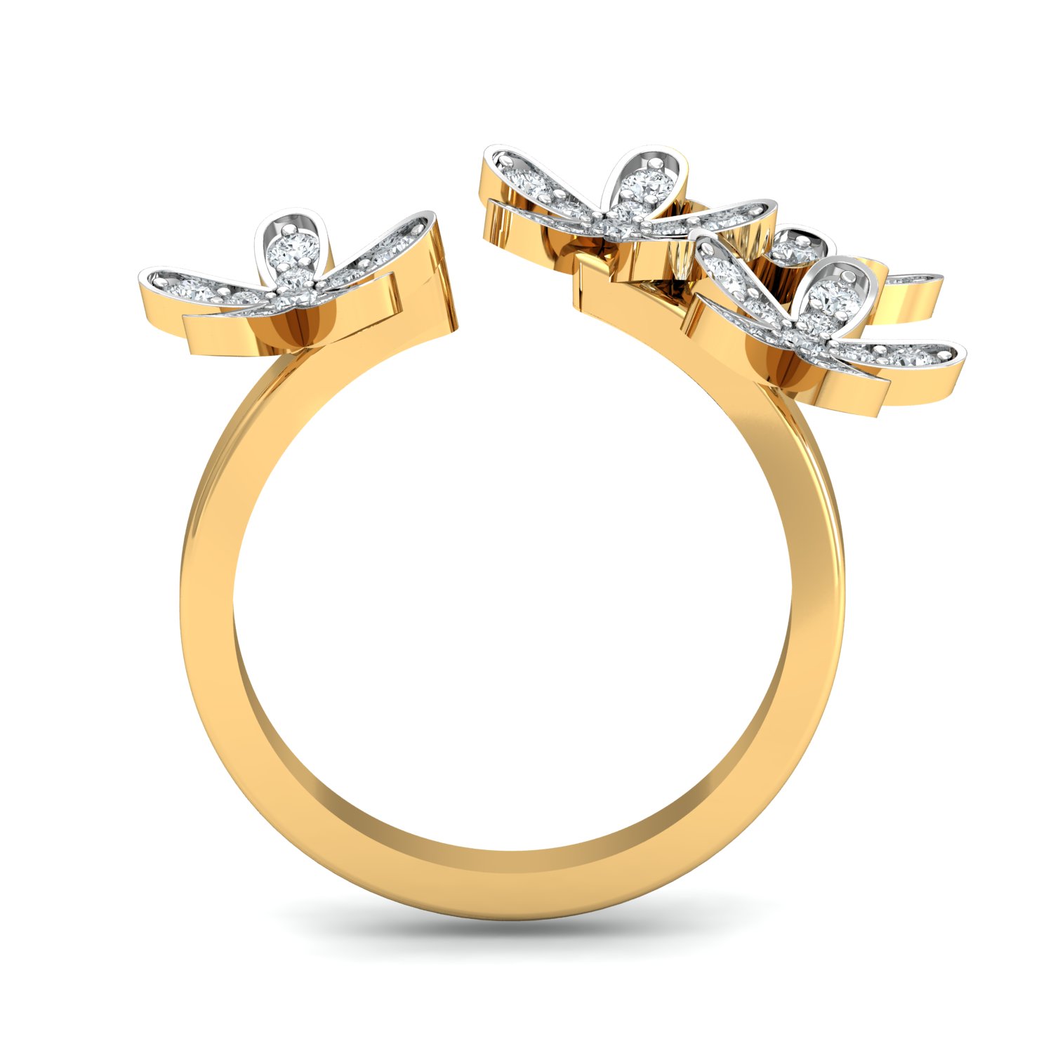 18K Gold Flower Design Ring - Image 3