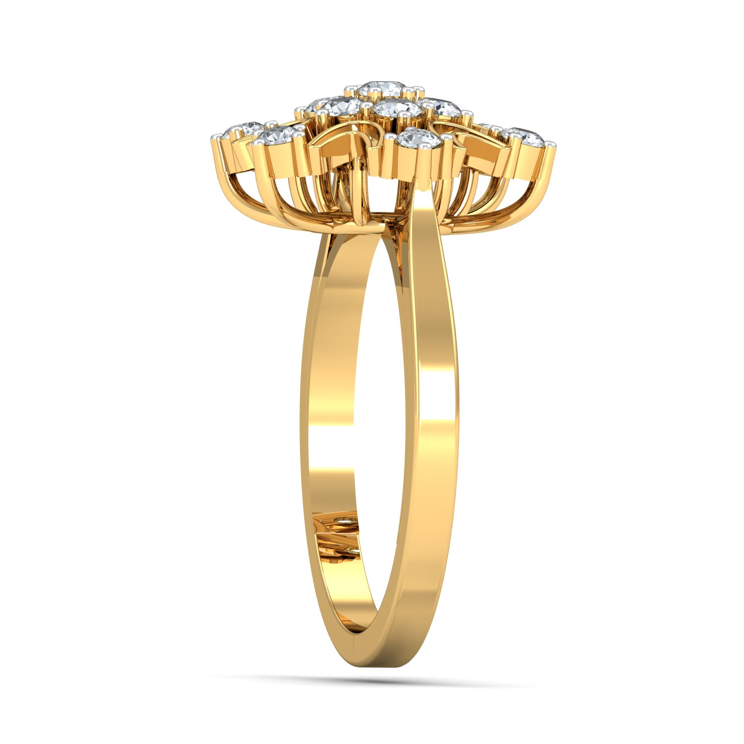 18K Gold Flower Design Ring - Image 2