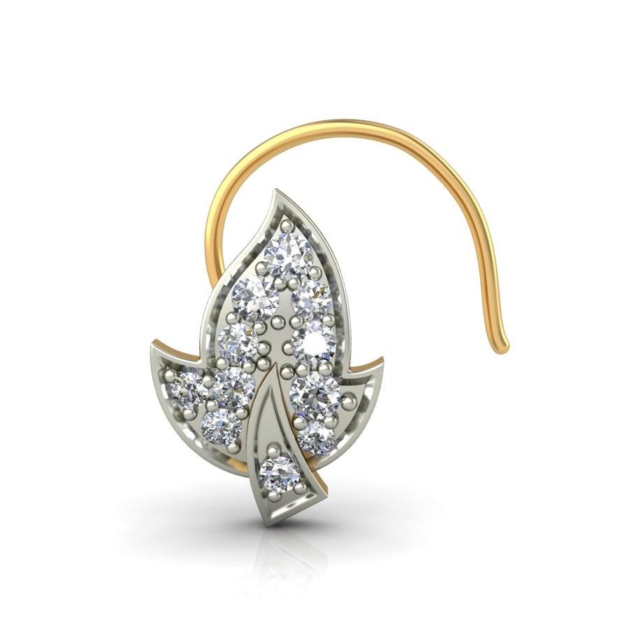 18K Gold Unique Diamond Nosepin BNP019 - Image 2