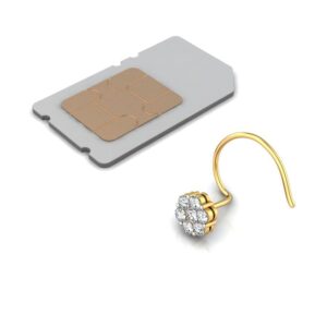 18K Gold Pretty Diamond Nosepin BNP018