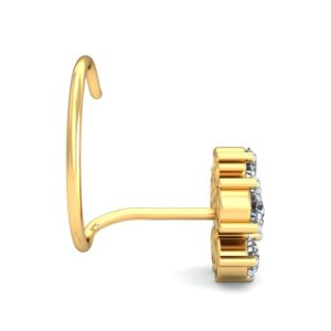 18K Gold Stylish Diamond Nosepin BNP015