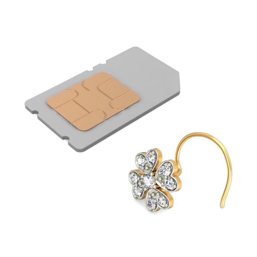 18K Gold Delite Diamond Nosepin BNP014 - Image 4