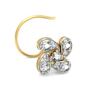 18K Gold Elegant Diamond Nosepin BNP012