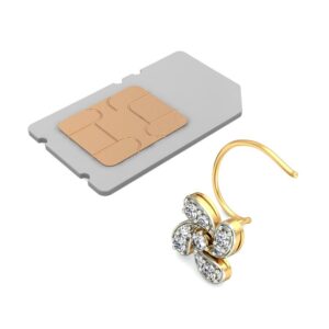 18K Gold Elegant Diamond Nosepin BNP012