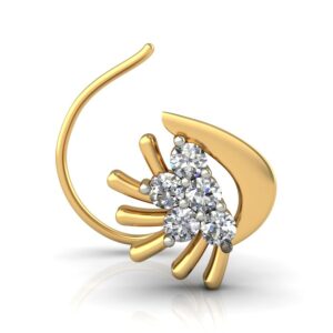 18K Gold Stylish Diamond Nosepin BNP003