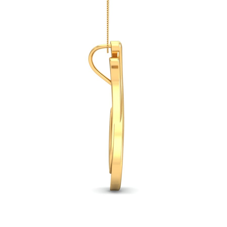 22K Gold Simple Pendant BPDP052 - Image 5