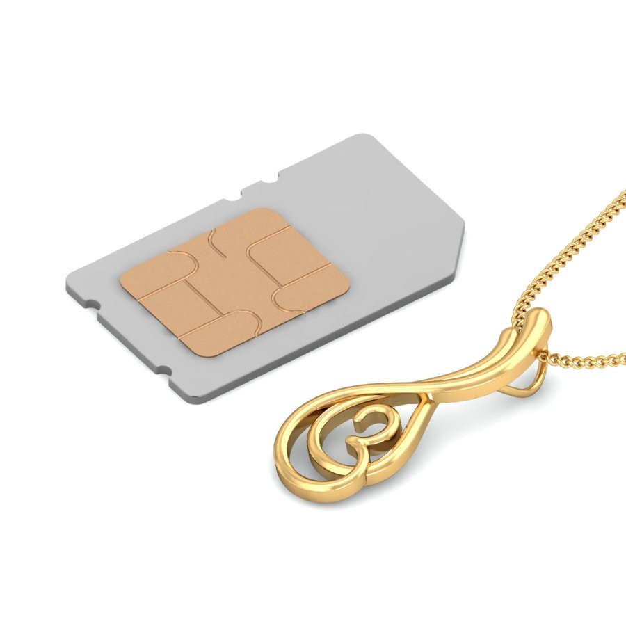 22K Gold Simple Pendant BPDP052 - Image 4
