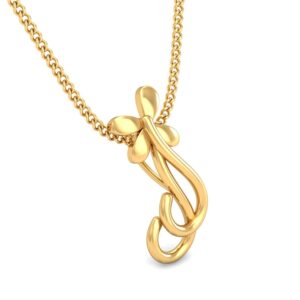916 Gold Floral Pendant BPDP049