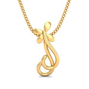 916 Gold Floral Pendant BPDP049