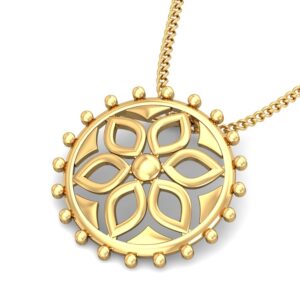22K Gold Modern Pendant BPDP030