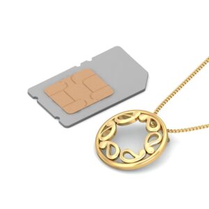 916 Gold Floral Design Pendant BPDP029