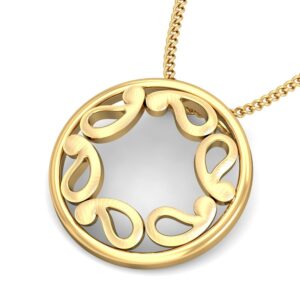 916 Gold Floral Design Pendant BPDP029