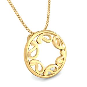 916 Gold Floral Design Pendant BPDP029