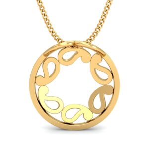 916 Gold Floral Design Pendant BPDP029