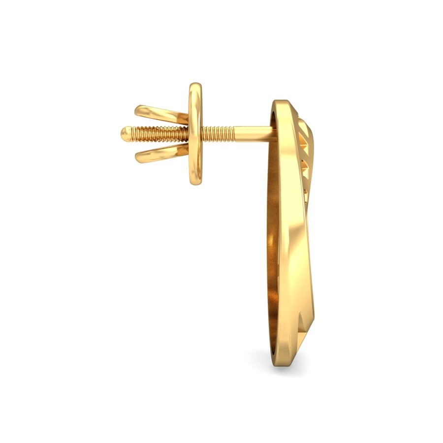 916 Gold Daily Wear Earring BERP043 - Image 3