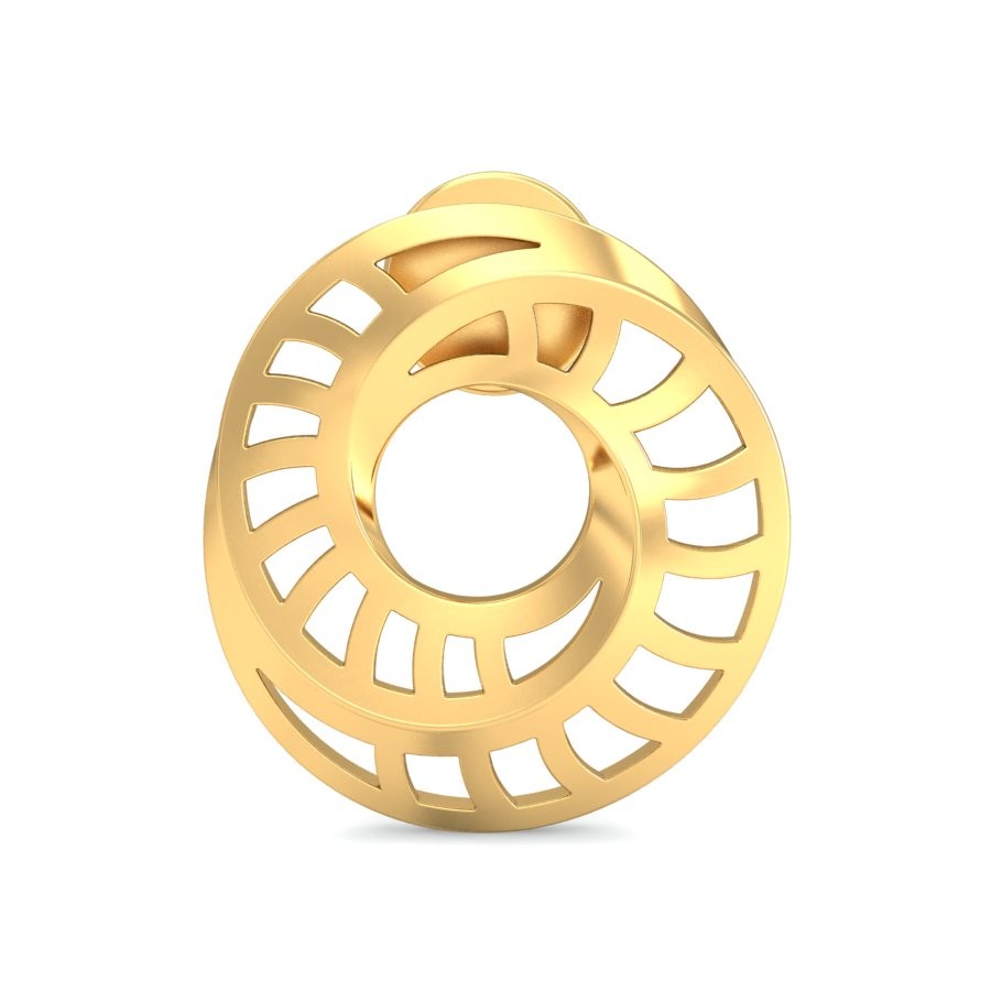 916 Gold Daily Wear Earring BERP043 - Image 2