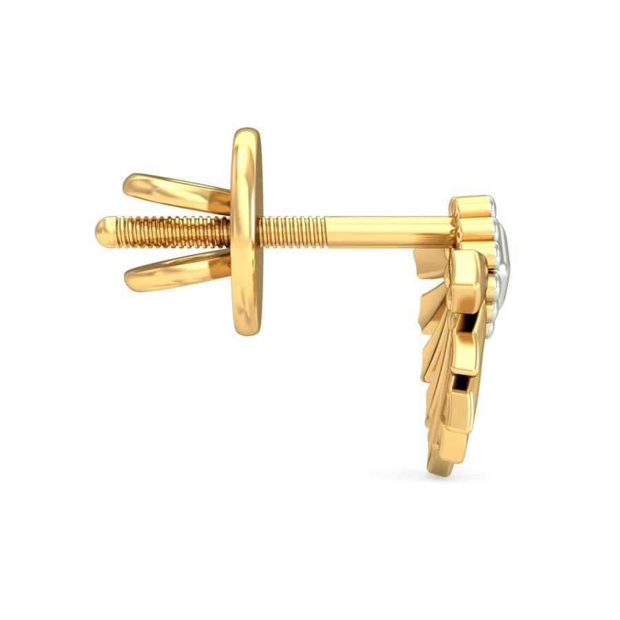 916 Gold Flair Earring BERP033 - Image 3