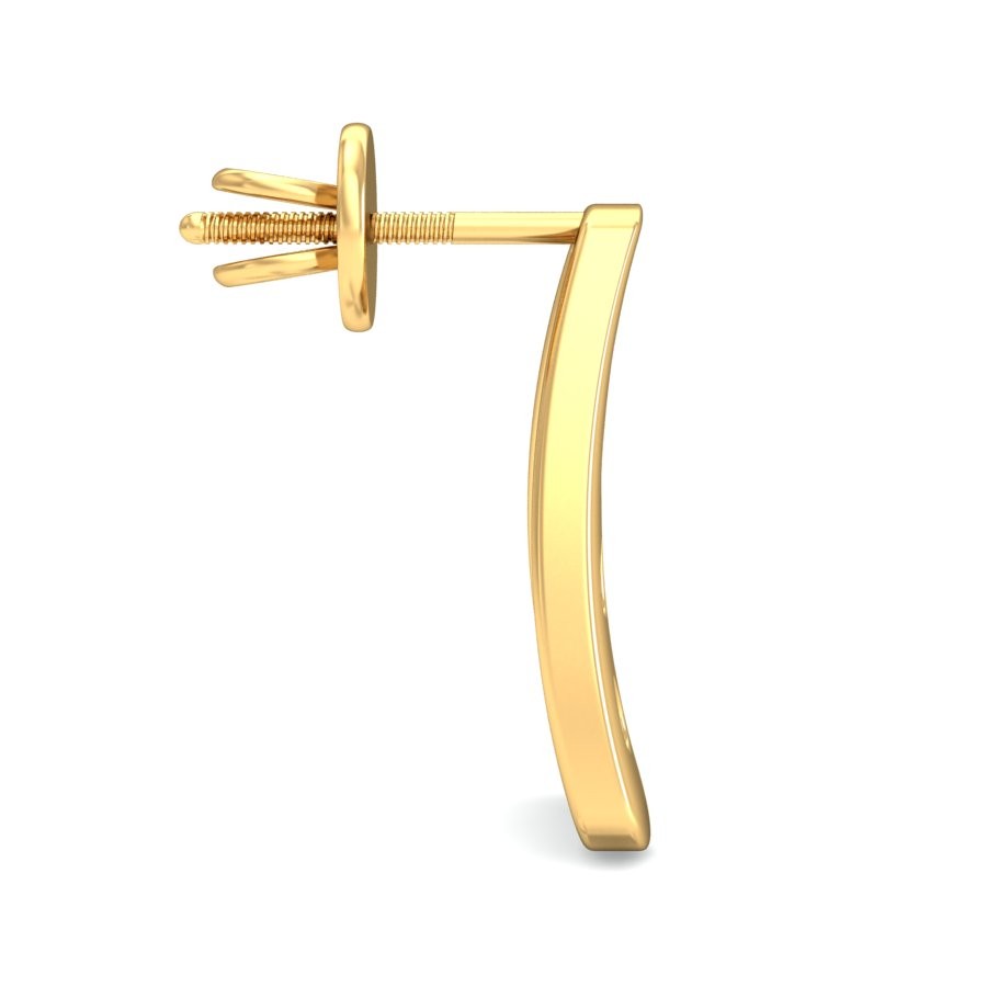 916 Gold Shining Earring BERP032 - Image 3
