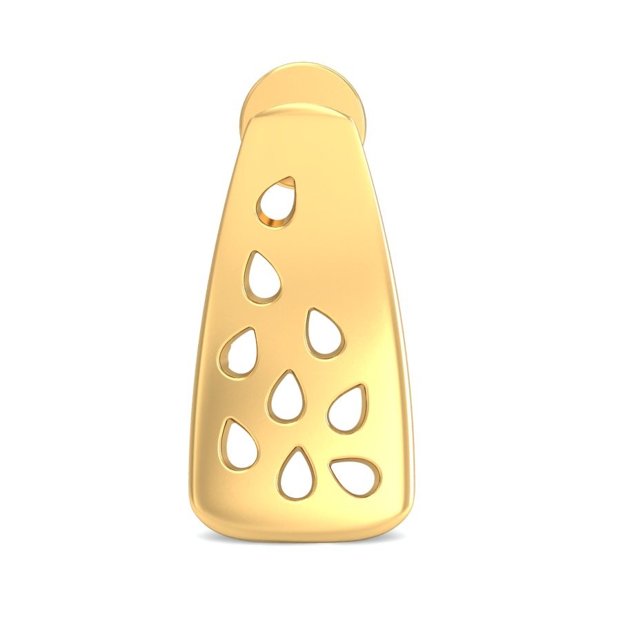 916 Gold Shining Earring BERP032 - Image 2