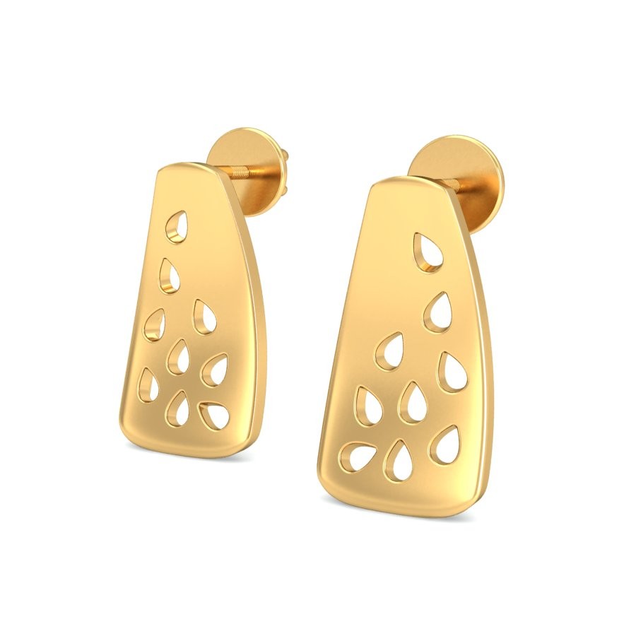 916 Gold Shining Earring BERP032