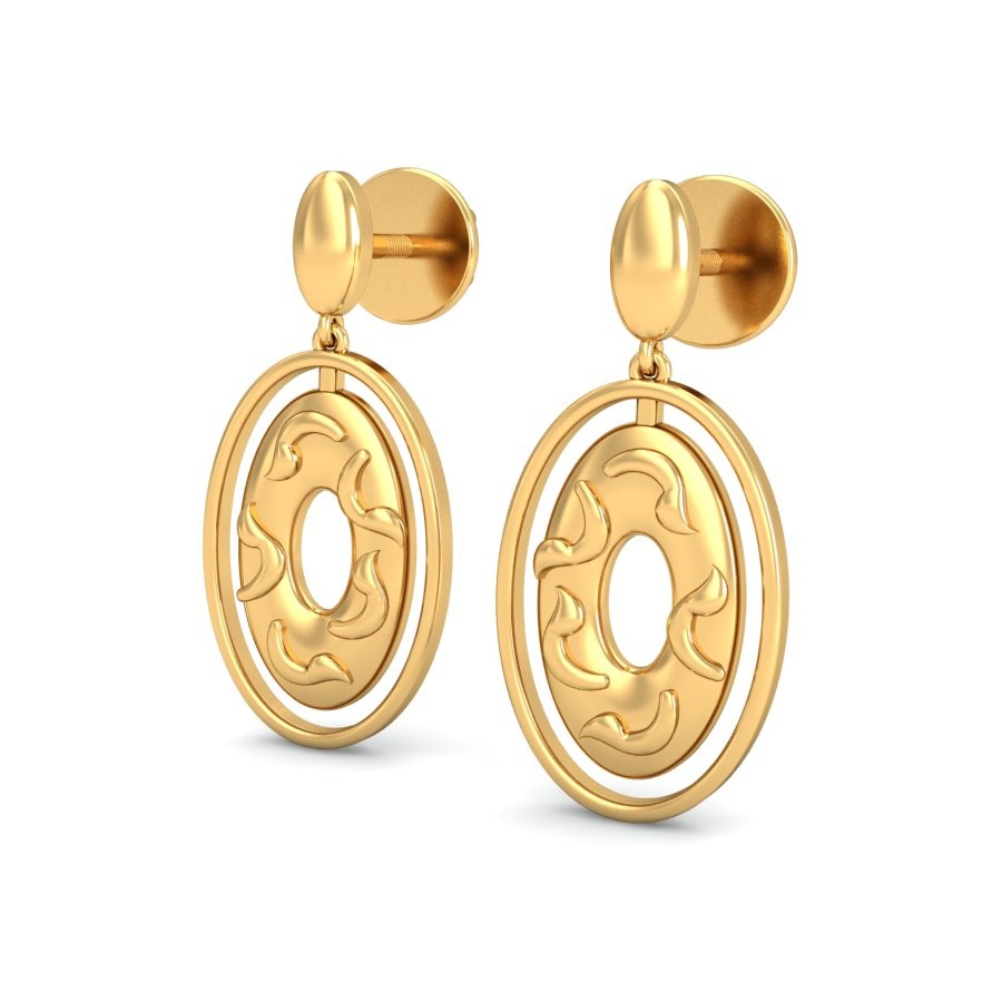 916 Gold Gorgeous Design Earring BERP031