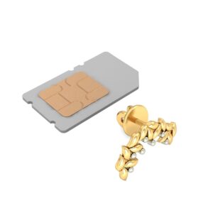 916 Gold Simple Earring BERP028