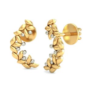 916 Gold Simple Earring BERP028