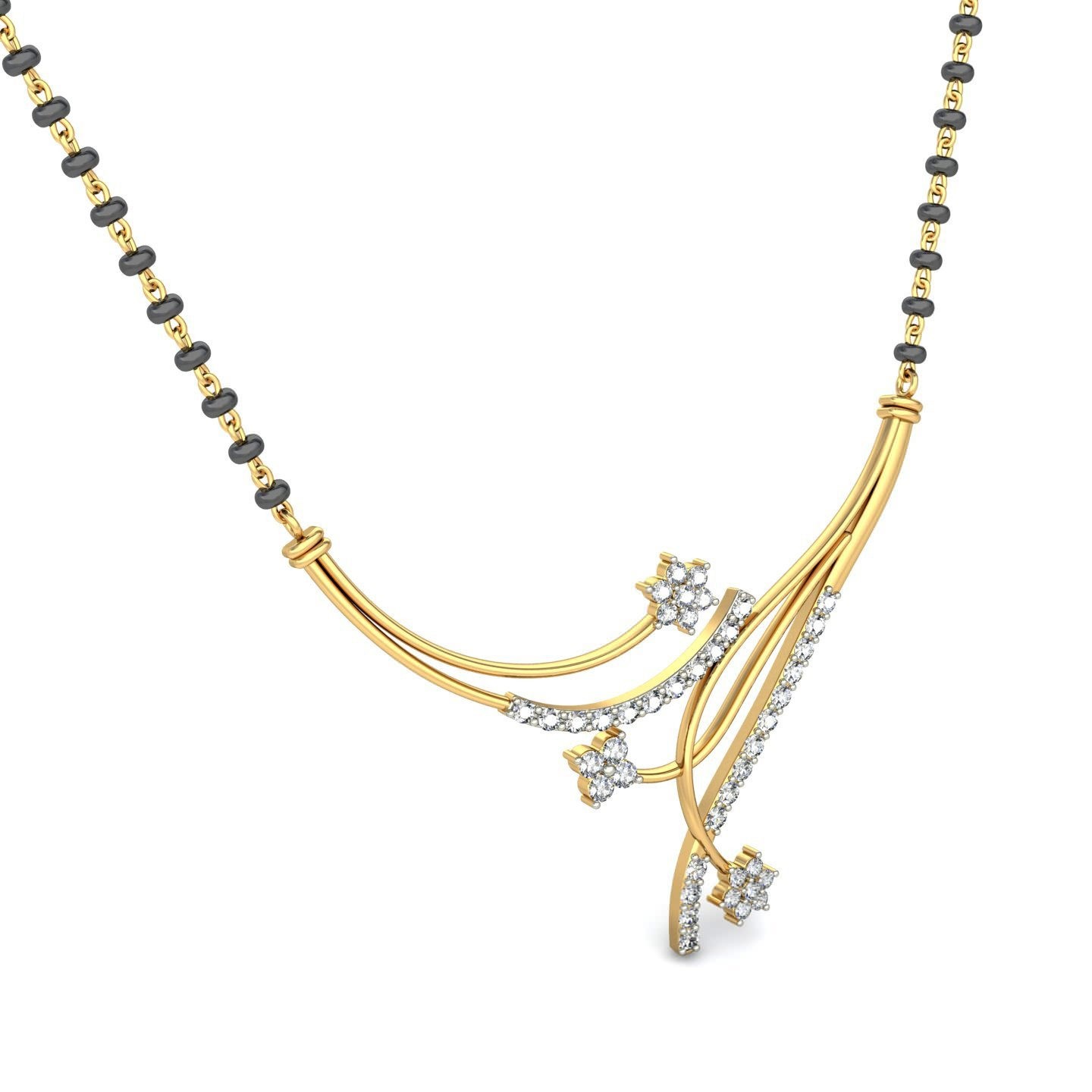 18K Gold Delicate Mangalsutra BMS012 - Image 4