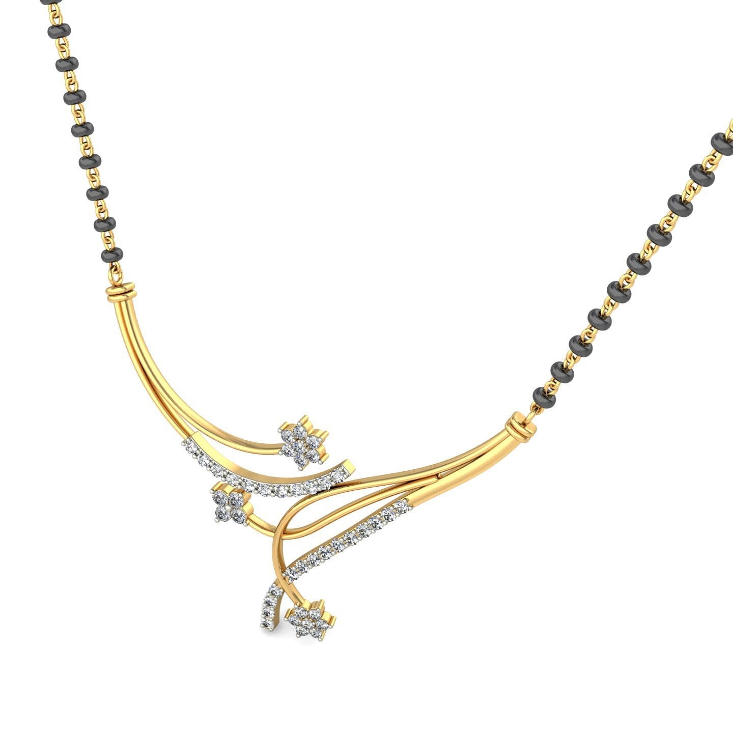 18K Gold Delicate Mangalsutra BMS012 - Image 3