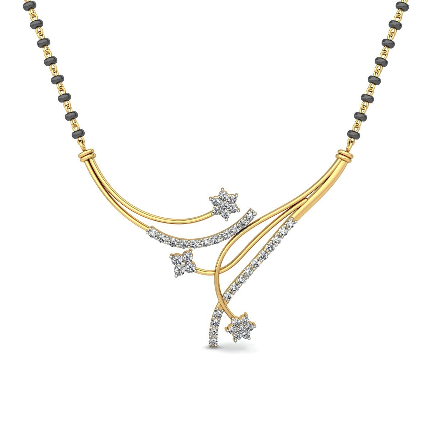 18K Gold Delicate Mangalsutra BMS012 - Image 2