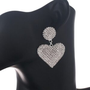 Silver Heart Fashion Earrings