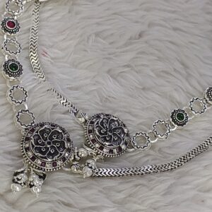 silver Antic payal