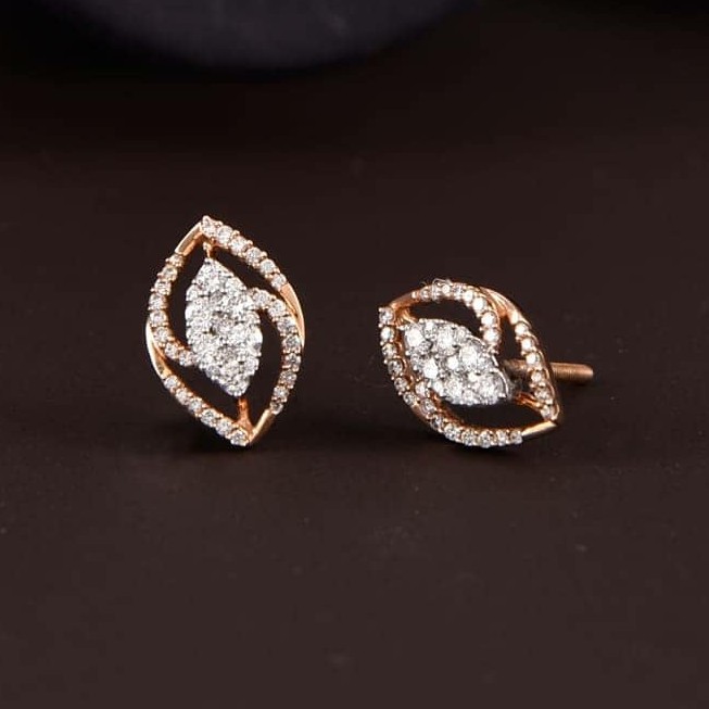 18kt Rost gold earrings
