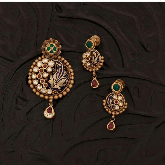 22k Jadtar pendant set Antique