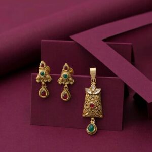 22k Jadtar Pendant set