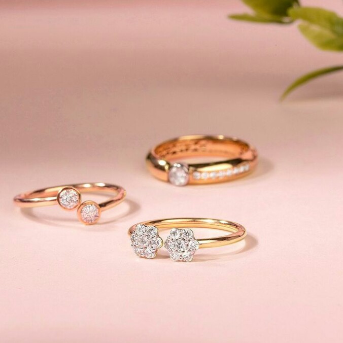 18kt Rose Gold and Diamond Rind For women
