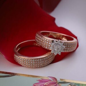 18kt Rose Gold  women wedding wear Natural