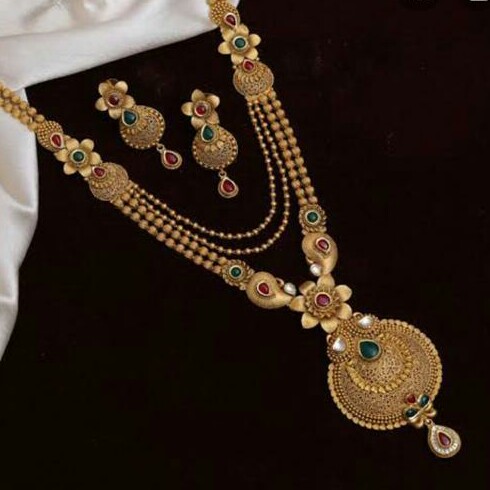 22kt gold jadtar set