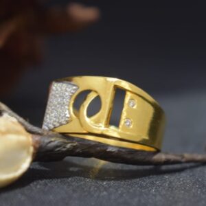 22KT Gold CZ Fancy Gents Ring MK-R19