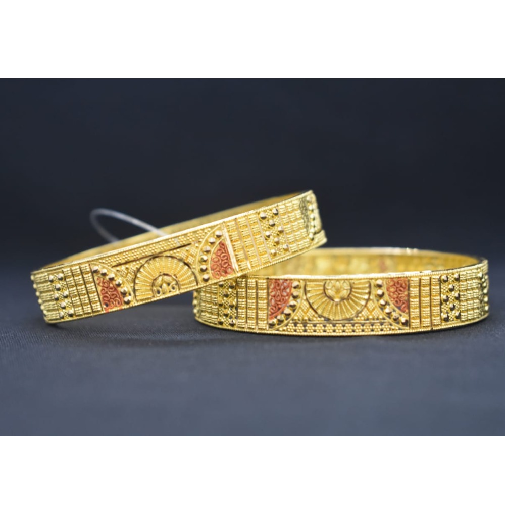 22KT Gold Fancy Bangle Kada MK-B05