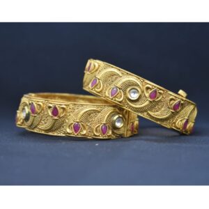 916 Gold Antique Bangle Kada MK-B02