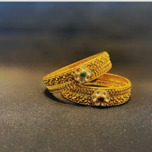 22kt Gold Jadtar Bangles