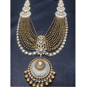 22K Gold Antique Layered Necklace Set