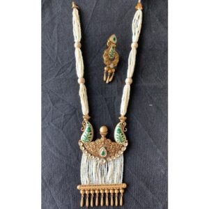 royal 916 gold antique necklace set from rajkot