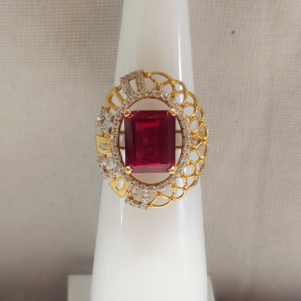 22 CRT 916 Hallmark Colour Stone Ring - Image 2