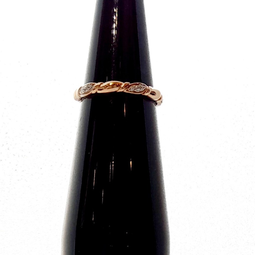 18 crt hallmark rose gold ladies ring