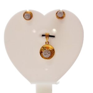 22 Crt Hallmark Fancy Rava Pendelset