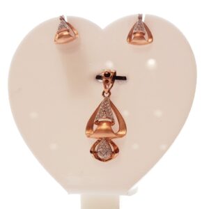 18 Krt Hallmark Rose Gold Fancy Pendelset